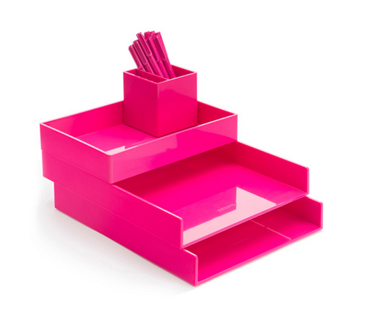 Poppin Pink Desktop Set
