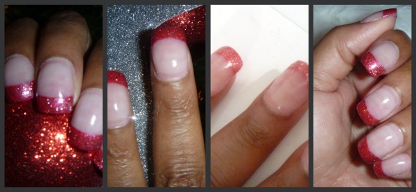 Christmas ‘Cube Candy Cane’ Nails: OPI Muppets & Cha-Ching Cherry