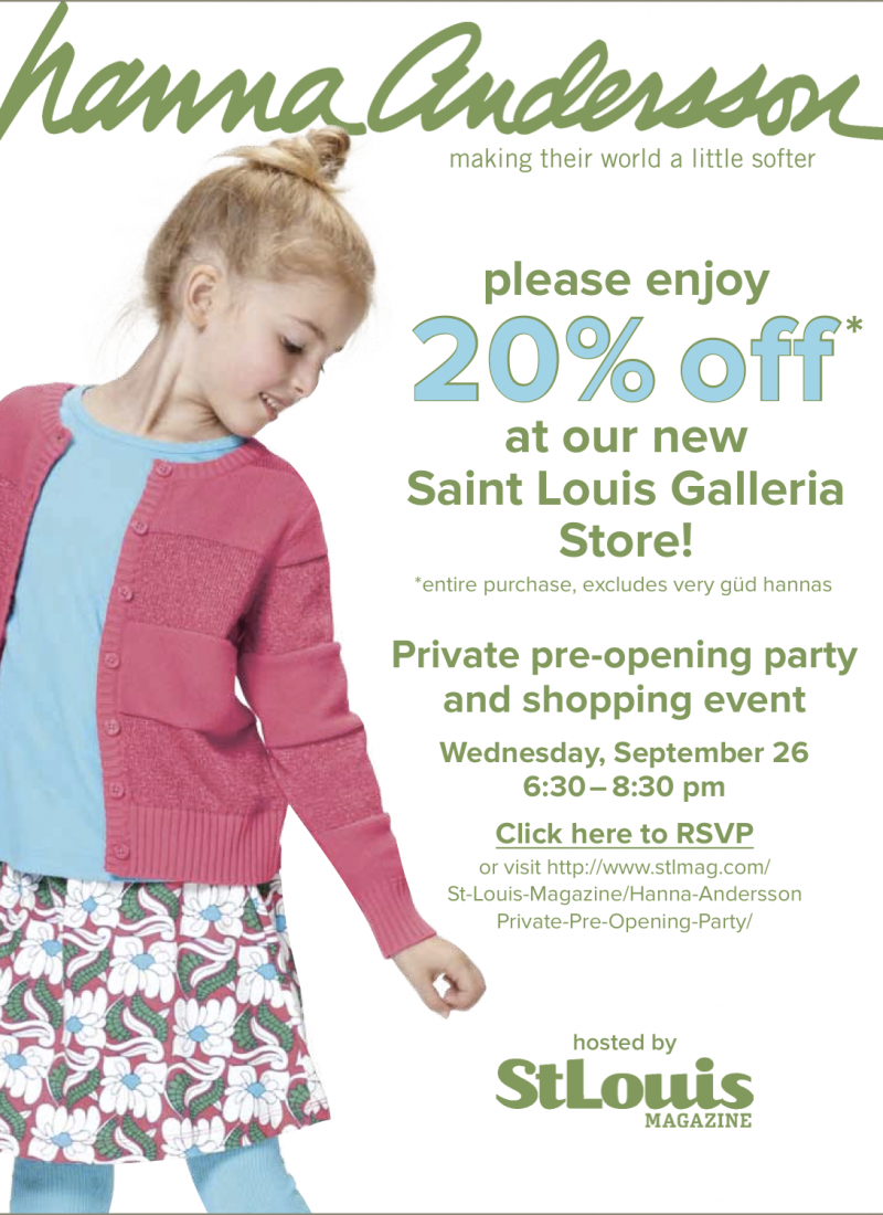 Join Me! Hanna Andersson Pre-Opening Party Shopping Event 9/26