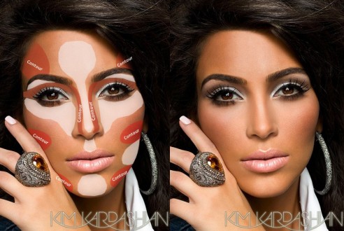 Makeup Contouring 101 with Kim Kardashian and Pinterest