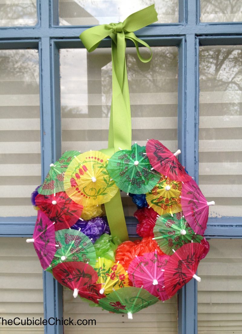 DIY Hawaiian Luau Wreath Craft