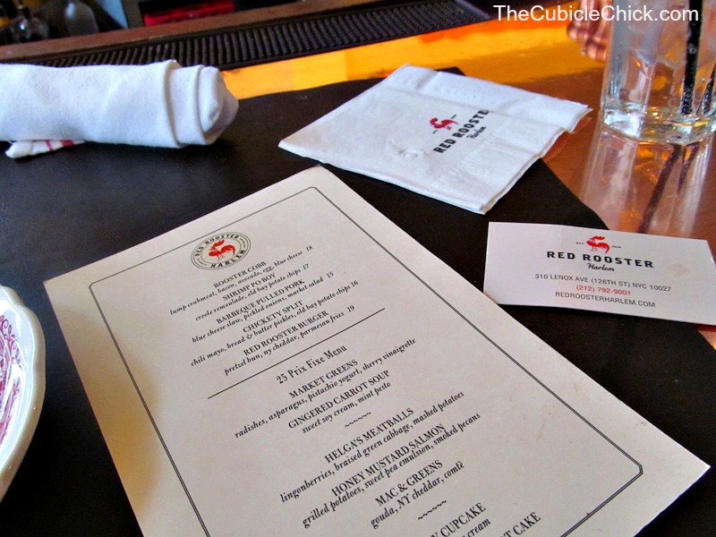 Our Visit to Red Rooster Harlem Menu