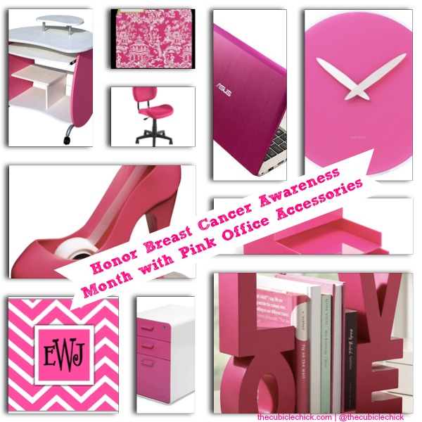 Honor Breast Cancer Awareness Month with Pink Office Accessories