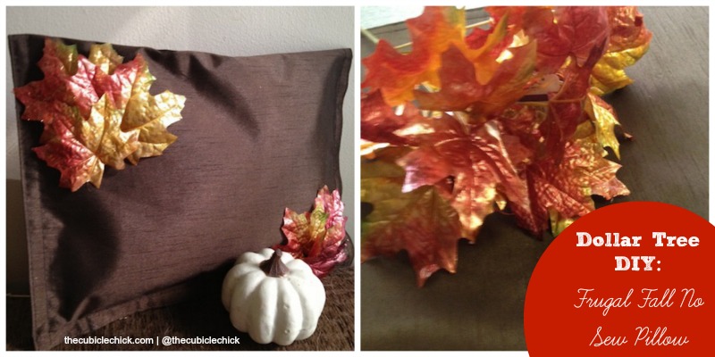 Dollar Tree DIY Frugal Fall No Sew Pillow