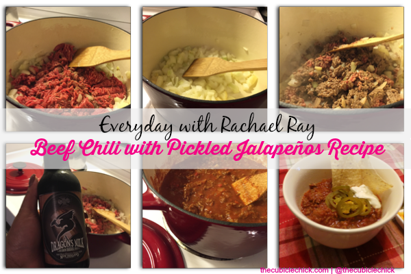 Beef Chili with Pickled Jalepenos Recipe from Everyday with Rachael Ray