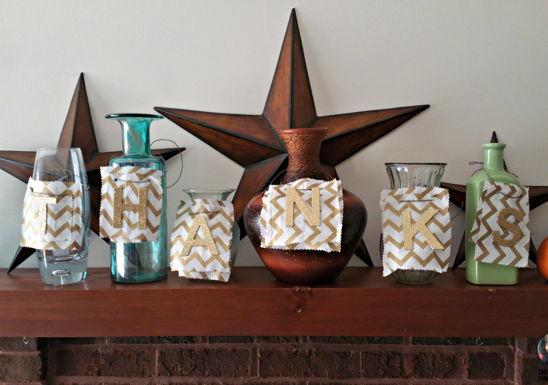 Thanks DIY Vases for Thanksgiving: Holiday Centerpiece or Mantle Decor