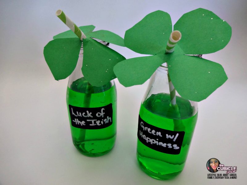 Saint Patrick's Day Four Leaf Clover Straw Toppers
