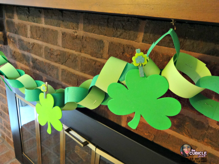 St. Patrick’s Day Shamrock Garland DIY