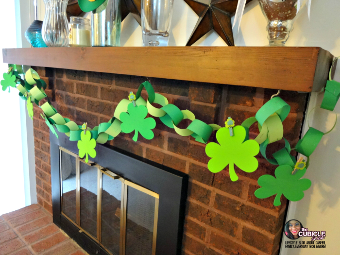 St. Patrick's Day DIY Shamrock Streamer Garland