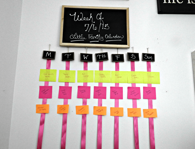 DIY Family Wall Calendar