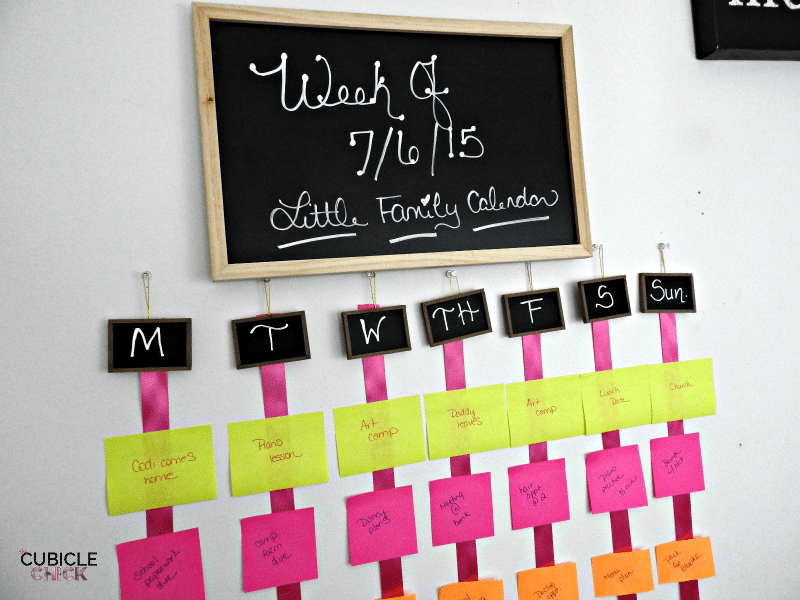 DIY Family Wall Schedule Calendar for the Home