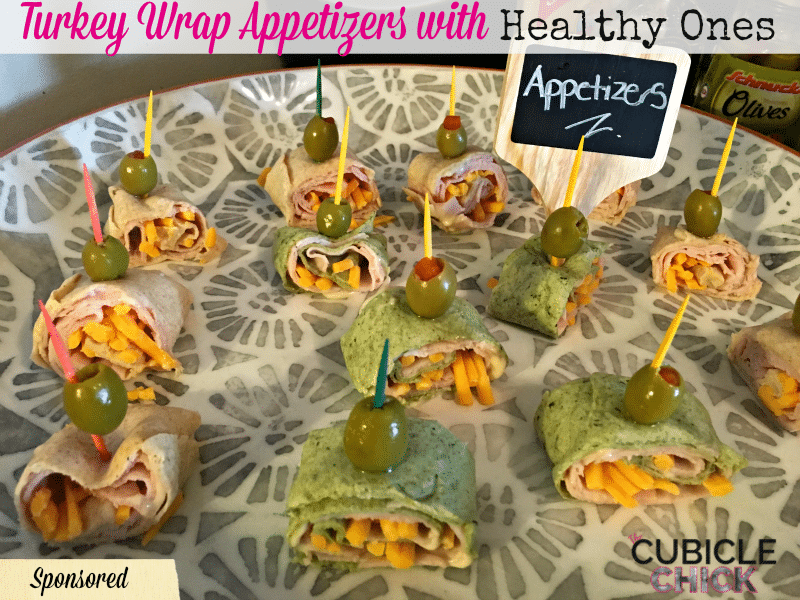 Turkey Wrap Appetizers with Healthy Ones