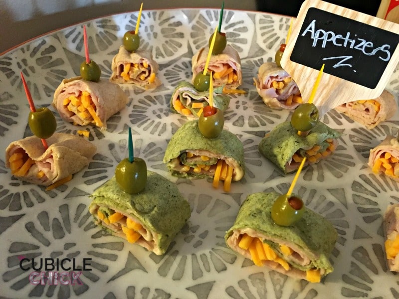 Turkey Wrap Appetizers with Healthy Ones