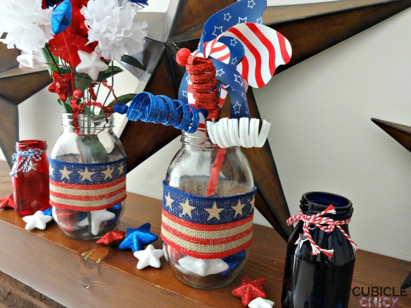 Fourth of July Decor Jars