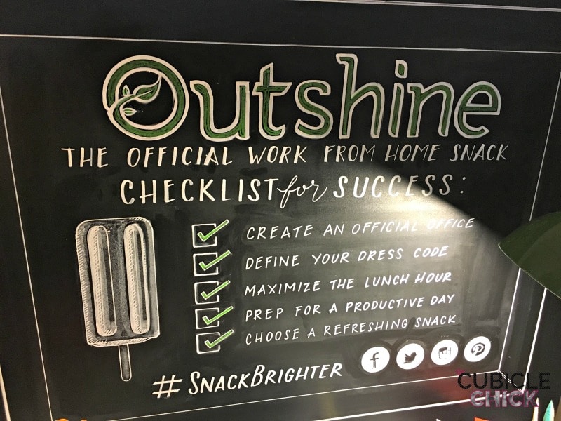 Outshine: Work from Home Checklist for Success #SnackBrighter
