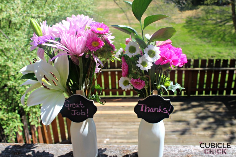 Administrative Professionals Day Gift Idea: DIY Milk Jar Vase