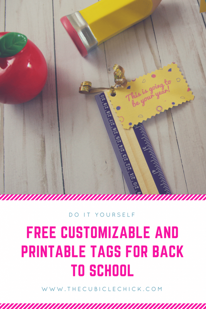 Free Customizable and Printable Tags for Back to School 