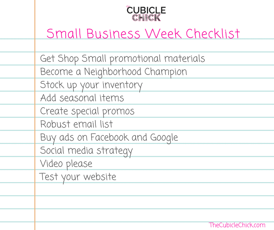 How to prepare for Small Business Saturday? Let me count the ways! Read my comprehensive list of to-do's for the big day!