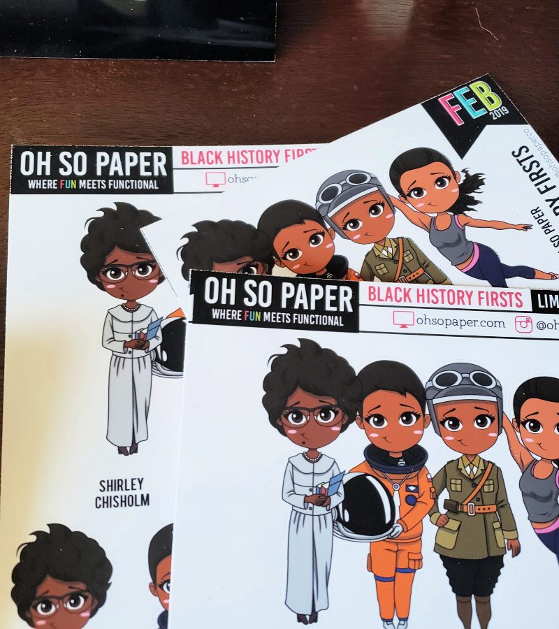 Oh So Paper Black History Firsts Limited Edition Stickers