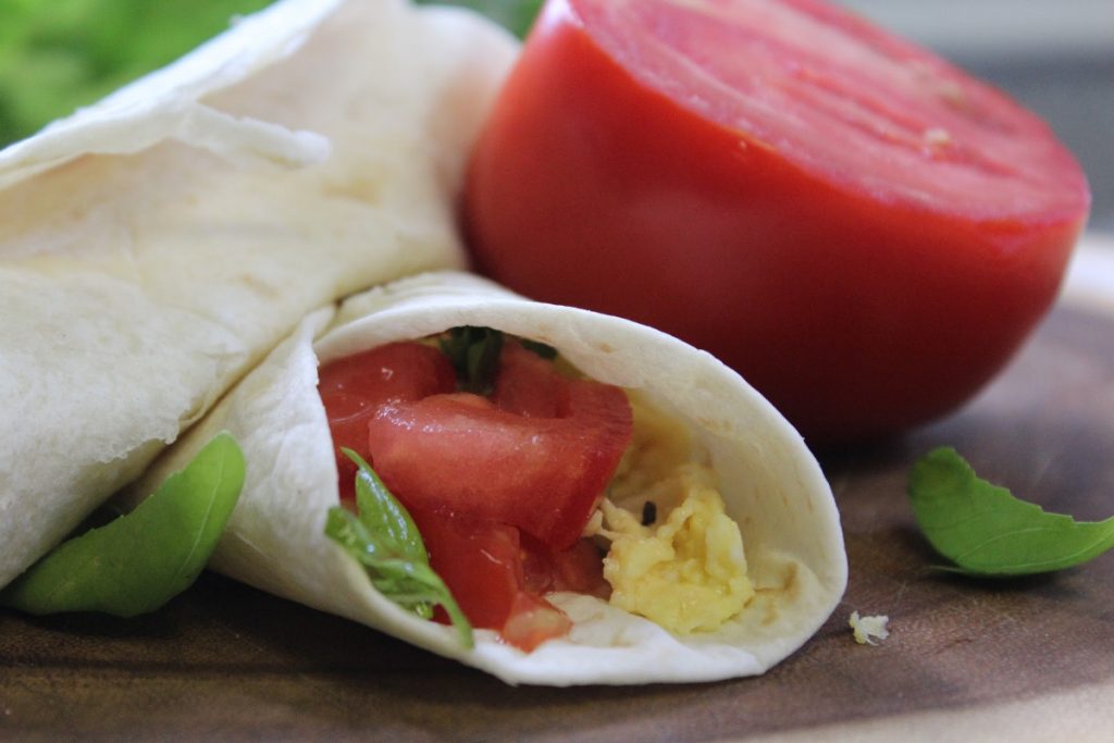 For busy families on the go, don't skip the most important meal of the day. Do breakfast on the go with these tomato basil breakfast burritos.
