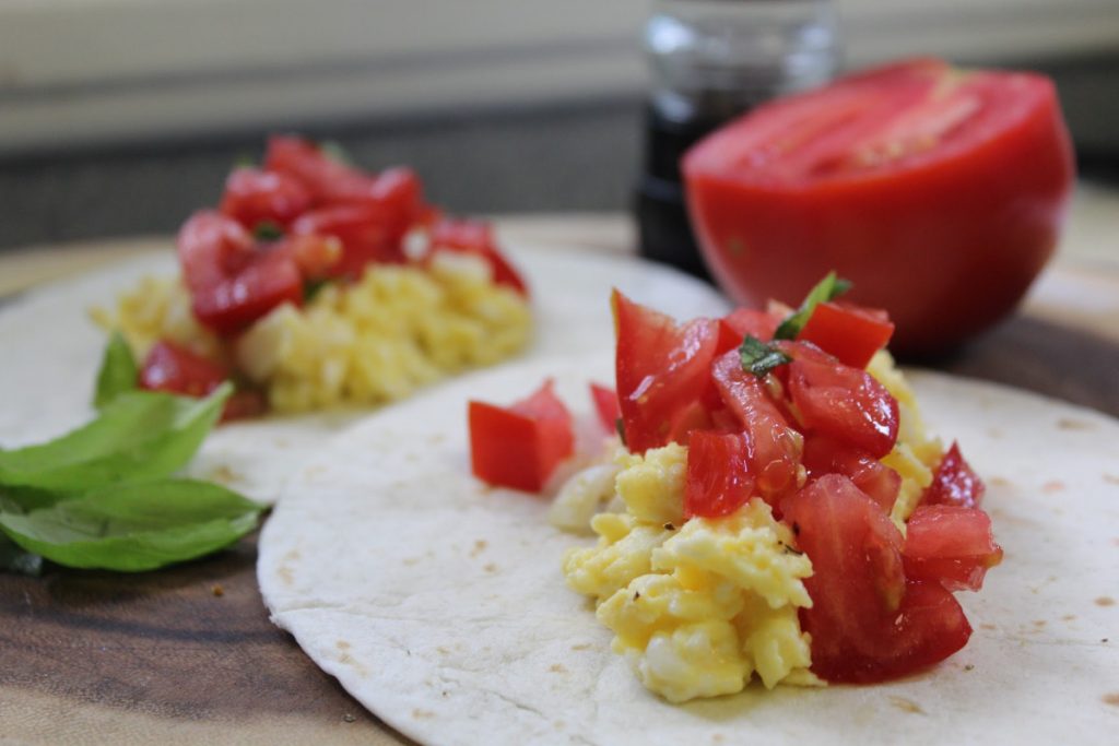 For busy families on the go, don't skip the most important meal of the day. Do breakfast on the go with these tomato basil breakfast burritos.