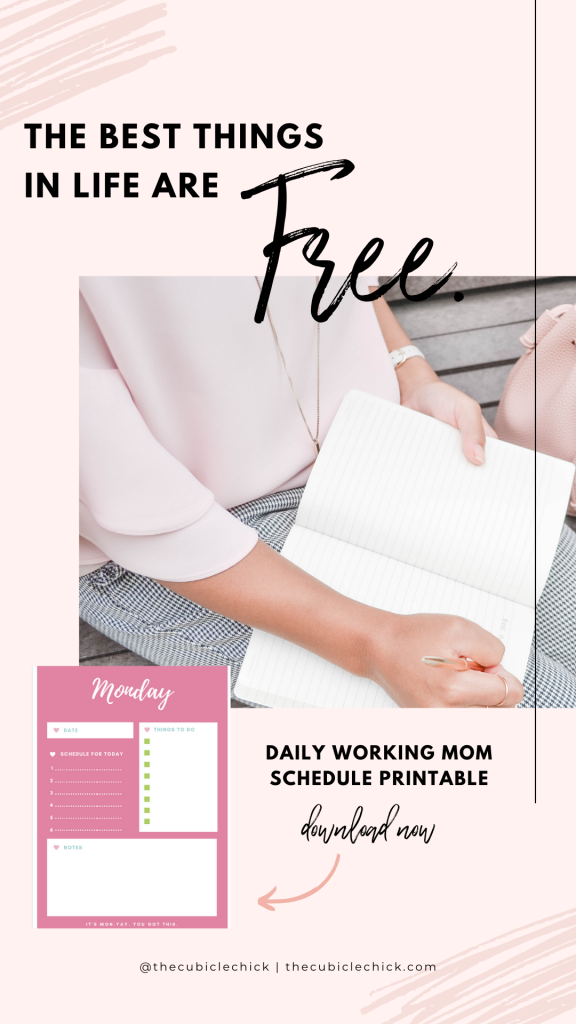 New year, new goals, new focus! Download my Free Working Mom Daily Schedule Printable that will help you stay organized and on task.
