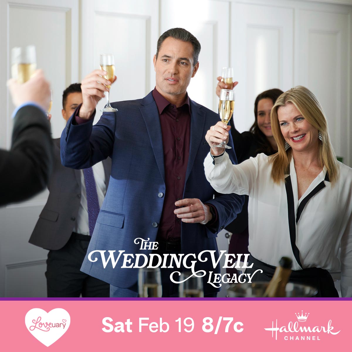 Make sure to tune in with me to "The Wedding Veil Legacy" on Saturday, February 19th at 8pm EST/7pm CST on Hallmark Channel.