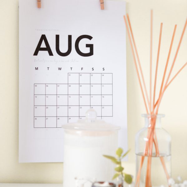 New Beginnings + August Desktop Calendar Freebie