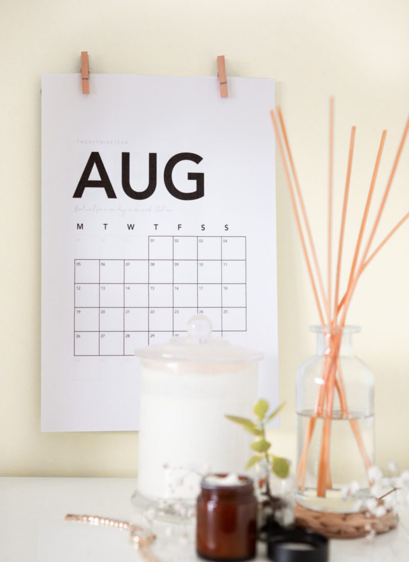 New Beginnings + August Desktop Calendar Freebie