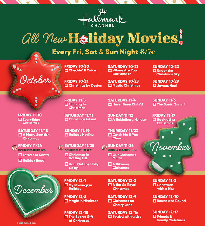 Watch the Mahogany Hallmark Channel premiere of Christmas With A Kiss on Sunday, December 3rd at 8/7 pm CST.